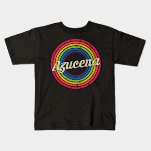 Azucena - Retro Rainbow Faded-Style Kids T-Shirt